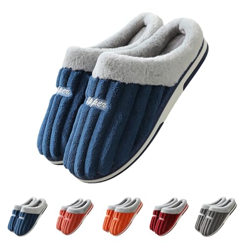 Gyaimxfu Hausschuhe Damen Herren Winter Wärme Kordsamt With Memory Foam Weiche Plüsch Slippers Bequem Rutschfeste Pantoffeln Indoor Outdoor Neue 2025 von Gyaimxfu