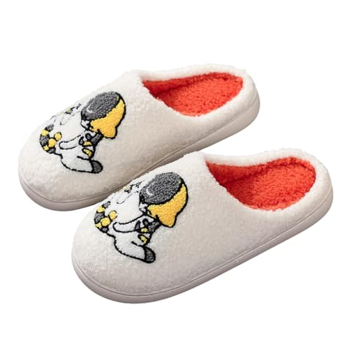 Gyaimxfu Hausschuhe Damen Herren Winter Warme Plüsch Pantoffeln Weiche Bequeme Filzpantoffeln Leichte Rutschfeste Slippers Unisex Gr.35-44 von Gyaimxfu