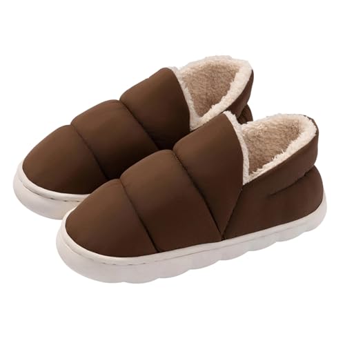 Gyaimxfu Hausschuhe Damen Neue,Winter Plüsch Pantoffeln Herren Warm Filzpantoffeln Bequeme Slipper Unisex Plüsch Rutschfeste Solid Slippers Weich Tragbare House Pantoffeln Innen Und Außen Zuhause von Gyaimxfu