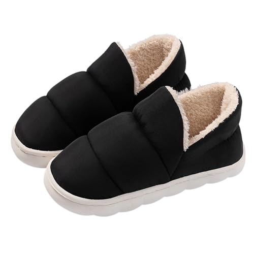 Gyaimxfu Hausschuhe Damen Neue,Winter Plüsch Pantoffeln Herren Warm Filzpantoffeln Bequeme Slipper Unisex Plüsch Rutschfeste Solid Slippers Weich Tragbare House Pantoffeln Innen Und Außen Zuhause von Gyaimxfu