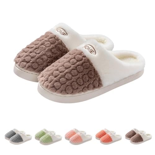 Gyaimxfu Hausschuhe Damen Winter Plüsch Pantoffeln Herren Warme Filzpantoffeln Unisex Bequeme Rutschfest Slippers Flauschige Baumwolle Hausschuhe Fleece House Pantoffeln Innen Und Außen Zuhause Neue von Gyaimxfu