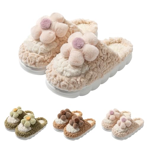 Gyaimxfu Hausschuhe für Damen und Herren, weicher, flauschiger Plüsch-Hausschuh, warme, bequem gemütliche Damen-Winterschuhe für drinnen und draußen Neue 2025 Gyaimxfu Hausschuhe für Damen und Herren, weicher, flauschiger Plüsch-Hausschuh, warme, bequem gemütliche Damen-Winterschuhe für drinnen und draußen Neue 2025 von Gyaimxfu
