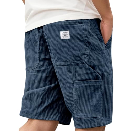 Gyaimxfu Kurze Hosen Herren Cord Shorts Cordhose Sommerhose Hose Jorts Short Arbeitshose Jogginghose Sport Leicht Sommer Cargo Stretch Outdoor Baggy Männer Casual von Gyaimxfu