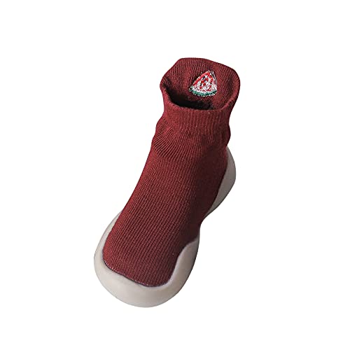 Gyaimxfu Lauflernschuhe Mädchen Freizeitschuhe Bodensocken Lernlaufschuhe Warm Mit Motiv Lauflernschuhe Kinder Gummisohle Socken Schuhe Kleinkind Fleece Indoor Socken Schuhe Für Mädchen Junge von Gyaimxfu