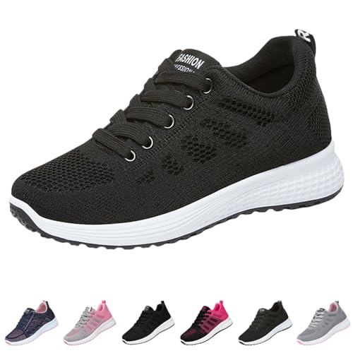 Gyaimxfu Orthopädische Schuhe Damen Leicht Breite Füße Ergonomische Mesh-Obermaterial Arch Support Walkingschuhe Atmungsaktive Mesh Fussbett Memory Schaum Wanderschuhe Sneaker Joggingschuhe 2026 von Gyaimxfu