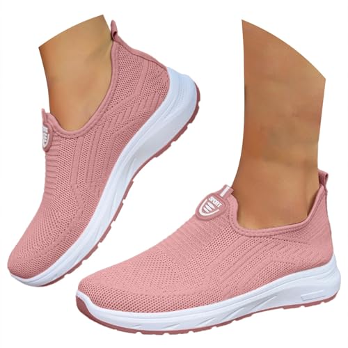 Gyaimxfu Orthopädische Schuhe Damen Leicht Breite Füße Ergonomische Mesh-Obermaterial Arch Support Walkingschuhe Atmungsaktive Mesh Fussbett Memory Schaum Wanderschuhe Sneaker Joggingschuhe von Gyaimxfu