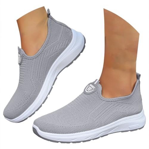 Gyaimxfu Orthopädische Schuhe Damen Leicht Breite Füße Ergonomische Mesh-Obermaterial Arch Support Walkingschuhe Atmungsaktive Mesh Fussbett Memory Schaum Wanderschuhe Sneaker Joggingschuhe von Gyaimxfu