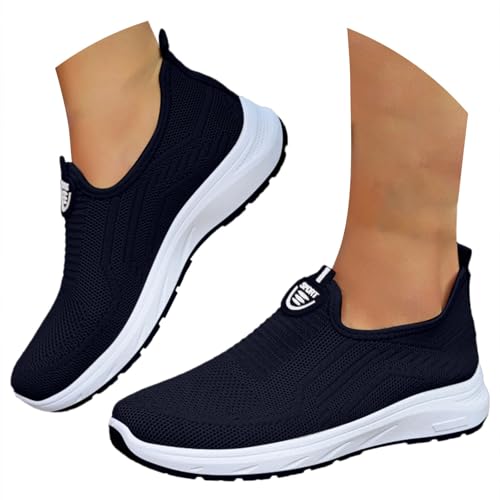 Gyaimxfu Orthopädische Schuhe Damen Leicht Breite Füße Ergonomische Mesh-Obermaterial Arch Support Walkingschuhe Atmungsaktive Mesh Fussbett Memory Schaum Wanderschuhe Sneaker Joggingschuhe von Gyaimxfu