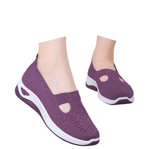 Gyaimxfu Walkingschuhe Damen Leicht Weite H Vermascht Orthopädische Schuhe Sommer Atmungsaktive Lässige Komfort Laufschuhe Bequeme Outdoor Sommerschuhe Turnschuhe von Gyaimxfu