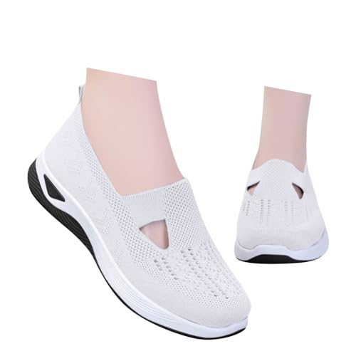 Gyaimxfu Walkingschuhe Damen Leicht Weite H Vermascht Orthopädische Schuhe Sommer Atmungsaktive Lässige Komfort Laufschuhe Bequeme Outdoor Sommerschuhe Turnschuhe von Gyaimxfu