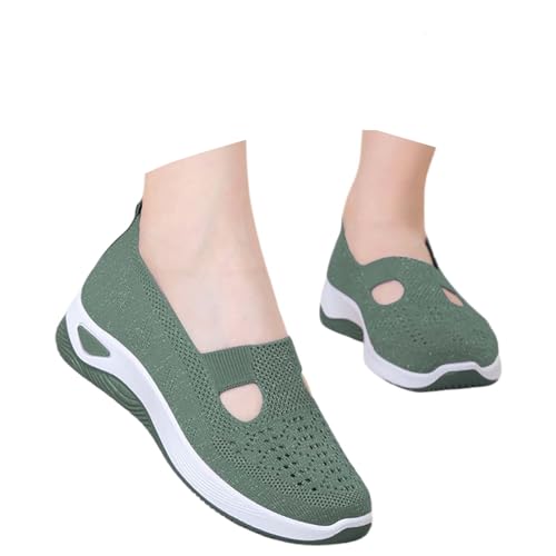 Gyaimxfu Walkingschuhe Damen Leicht Weite H Vermascht Orthopädische Schuhe Sommer Atmungsaktive Lässige Komfort Laufschuhe Bequeme Outdoor Sommerschuhe Turnschuhe von Gyaimxfu