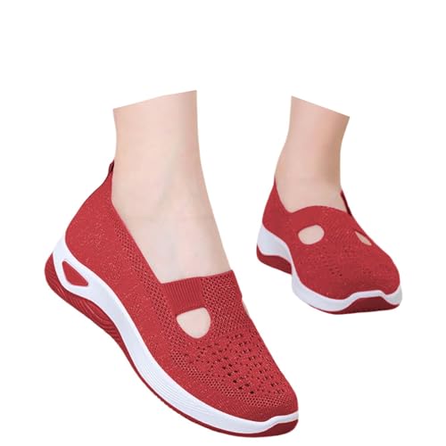 Gyaimxfu Orthopädische Schuhe Damen Sommer Bequeme Diabetiker Schuhe Leichte Atmungsaktive Sneaker Laufschuhe Turnschuhe Breite Füße Slide Sportschuhe Walkingschuhe Gesundheitsschuh Mesh Trainer von Gyaimxfu