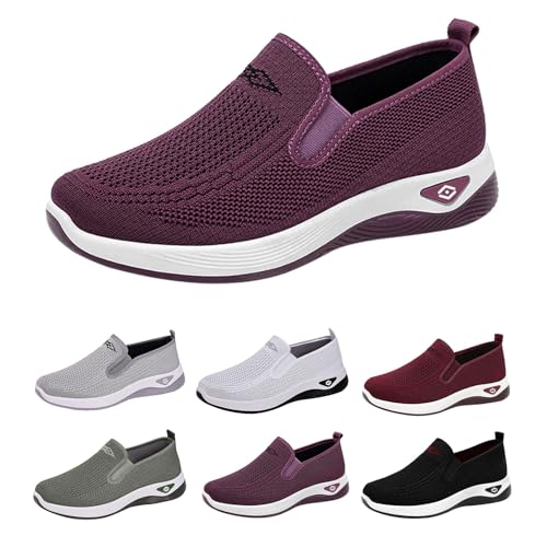 Gyaimxfu Orthopädische Schuhe Damen Walkingschuhe Damen Leicht Weite H Vermascht Atmungsaktive Lässige Komfort Laufschuhe Bequeme Outdoor Sommerschuhe Turnschuhe von Gyaimxfu