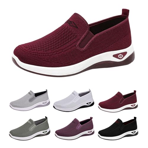 Gyaimxfu Orthopädische Schuhe Damen Walkingschuhe Damen Leicht Weite H Vermascht Atmungsaktive Lässige Komfort Laufschuhe Bequeme Outdoor Sommerschuhe Turnschuhe von Gyaimxfu