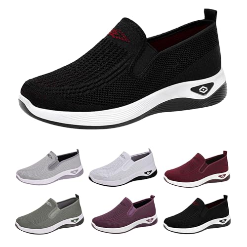 Gyaimxfu Orthopädische Schuhe Damen Walkingschuhe Damen Leicht Weite H Vermascht Atmungsaktive Lässige Komfort Laufschuhe Bequeme Outdoor Sommerschuhe Turnschuhe von Gyaimxfu