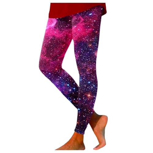 Gyaimxfu Outlet Angebote，Galaxy Leggings Damen Hohe Taille Galaxy Kostüm Damen Bedruckte Bunte Leggings Yoga Hose Stretchy Yogahose Render Hosen Frauen Planeten Kostüm von Gyaimxfu