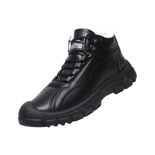 Gyaimxfu Schneestiefel Herren Winterstiefel MannWasserdicht Winterstiefel Für MannWarm Fell Gefütterte Winterboots Herren Stiefeletten Kurzschaft Stiefel Elegant Bequem Schneestiefel von Gyaimxfu