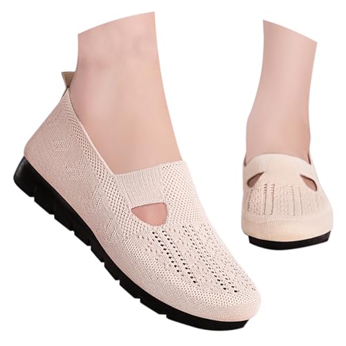 Gyaimxfu Slip On Sneaker Damen, Laufschuhe Sportschuhe Mesh Turnschuhe, Freizeitschuhe Straßenlaufschuhe Barfußschuhe Damen Walkingschuhe Joggingschuhe Leichte Atmungsaktiv Schuhe Fitness von Gyaimxfu