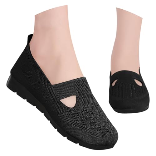 Gyaimxfu Slip On Sneaker Damen, Laufschuhe Sportschuhe Mesh Turnschuhe, Freizeitschuhe Straßenlaufschuhe Barfußschuhe Damen Walkingschuhe Joggingschuhe Leichte Atmungsaktiv Schuhe Fitness von Gyaimxfu