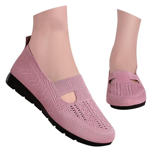Gyaimxfu Slip On Sneaker Damen, Laufschuhe Sportschuhe Mesh Turnschuhe, Freizeitschuhe Straßenlaufschuhe Barfußschuhe Damen Walkingschuhe Joggingschuhe Leichte Atmungsaktiv Schuhe Fitness von Gyaimxfu