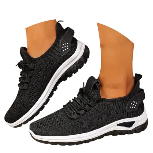 Gyaimxfu Sneaker Slip on Damen Komfortabel Laufschuhe Leicht Shock Arch Support Freizeitschuhe Atmungsaktiv Vermascht Walkingschuhe Freizeit Breite Fuße Plantarfasziitis Weichen Sohlen Schuhe von Gyaimxfu
