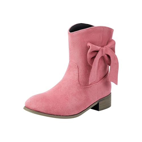 Gyaimxfu Stiefeletten Damen Trachten Elegant Wildleder Halbstiefel Spitz Schlupfschuhe Mittelalter Stiefel Mit Schnalle Absatz Ankle Boots Halbhoch Westernstiefel Damenstiefel von Gyaimxfu