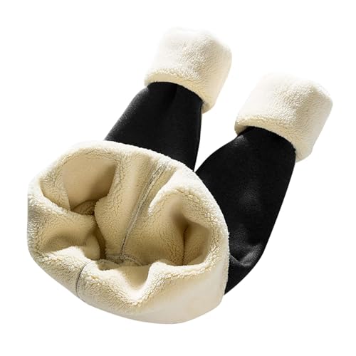 Gyaimxfu Thermo Leggings Damen Winter Fleece Gefütterte Thermoleggins Lang High Waist Warme Winterleggins Lammsamt Bequeme Jogginghose Thermohosen Mit Verdickte, Outdoor Übergroße Leggings von Gyaimxfu