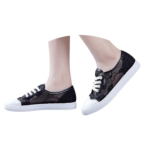Gyaimxfu Trachtenschuhe Damen Spitzen Dirndl Schuhe Mesh Flache Turnschuhe Weiße Sneaker Leichte Bequem Sommerschuhe Stoffschuhe Elegant Trachten Brautschuhe für Oktoberfest und Festival 36-42 Gyaimxfu Trachtenschuhe Damen Spitzen Dirndl Schuhe Mesh Flache Turnschuhe Weiße Sneaker Leichte Bequem Sommerschuhe Stoffschuhe Elegant Trachten Brautschuhe für Oktoberfest und Festival 36-42 von Gyaimxfu