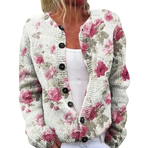 Kurze Strickjacke Damen Sommer Elegant Cardigan Langarm Jacke Vorne Offen Herbstjacke Leichte Damen Festlich Sommerjacke Bolerojacke Casual Kurz Trachtenjacke V Ausschnitt Strickmantelmit Knöpfen 2 von Gyaimxfu
