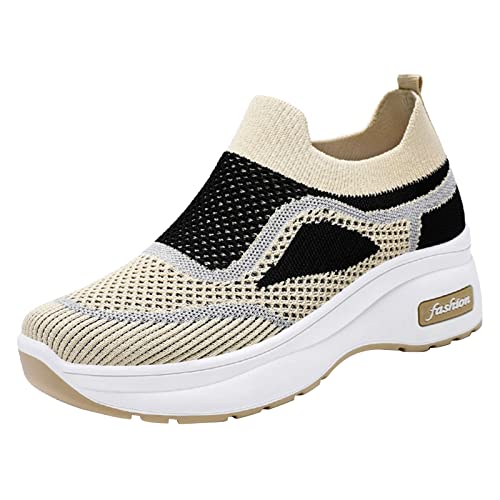 Orthopädische Schuhe Damen Sneaker Bequeme Schuhe Mit Weicher Sohle Casual Weite H Sommerschuhe Atmungsaktives Vermascht Walkingschuhe Outdoor Fitness Erhöhte Dämpfung Und Entlastung Der Füße von Gyaimxfu