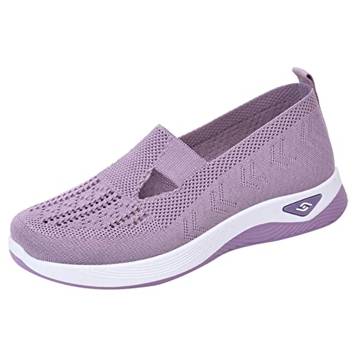 Orthopädische Schuhe Damen Sommer Casual Fashion Joggingschuhe Bequeme rutschfest Turnschuhe Atmungsaktives Vermascht Walkingschuhe Outdoor Fitness Erhöhte Dämpfung Und Entlastung Der Füße von Gyaimxfu