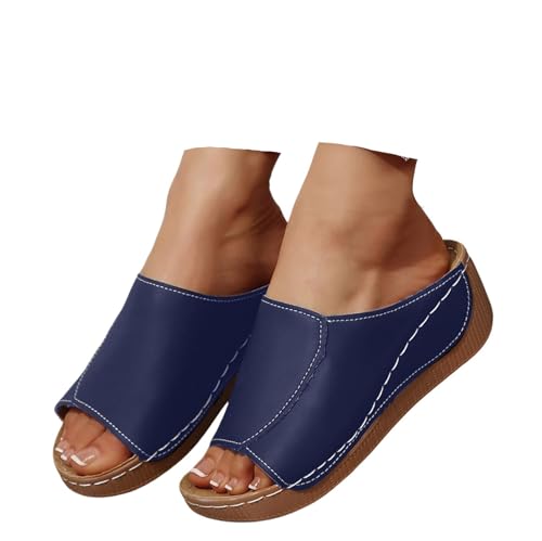 Sandalen Damen Plateau Keilabsatz Sandaletten Keilsandalen Hausschuhe Pantoletten Elegant Sommer Schuhe Pantoletten mit Absatz Sommerschuhe Plateau Sandalen Slipper Strandschuhe von Gyaimxfu