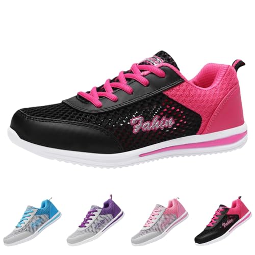 Sneaker Slip on Damen Bequem Hallux Valgus Laufschuhe Leicht Shock Arch Support Freizeitschuhe Atmungsaktiv Vermascht Walkingschuhe Freizeit Breite Fuße Plantarfasziitis Weichen Sohlen Schuhe von Gyaimxfu