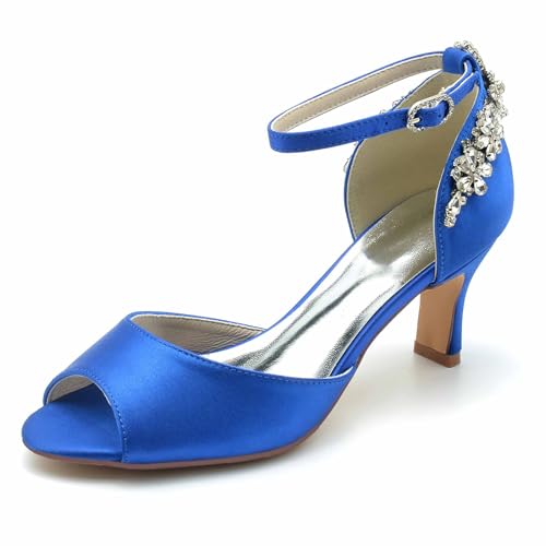 Gycdwjh Damen Offene Zehe Sandalen Riemchen Sexy High Heels Abschlussball Satin Strasssteinen Hochzeit Party Abend Brautschuhe,Royal Blue,41 EU Gycdwjh Damen Offene Zehe Sandalen Riemchen Sexy High Heels Abschlussball Satin Strasssteinen Hochzeit Party Abend Brautschuhe,Royal Blue,41 EU von Gycdwjh