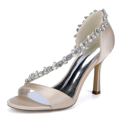 Gycdwjh Damen Spitze Zehen Kleid Hochzeit Schuhe Perle Satin Strasssteinen Braut Peeptoe Pumps Slip-on Sandalen,Champagne,39 EU Gycdwjh Damen Spitze Zehen Kleid Hochzeit Schuhe Perle Satin Strasssteinen Braut Peeptoe Pumps Slip-on Sandalen,Champagne,39 EU von Gycdwjh