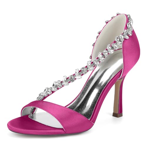 Gycdwjh Damen Spitze Zehen Kleid Hochzeit Schuhe Perle Satin Strasssteinen Braut Peeptoe Pumps Slip-on Sandalen,Rose red,39 EU Gycdwjh Damen Spitze Zehen Kleid Hochzeit Schuhe Perle Satin Strasssteinen Braut Peeptoe Pumps Slip-on Sandalen,Rose red,39 EU von Gycdwjh