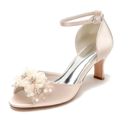 Gycdwjh Hochzeitsschuhe Brautschuhe Satin Peeptoes Sandalen Hochzeit Schuhe mit Mittlerer Absatz für Damen Elegant Kitten Heels Pumps Hoher Absätzen,Champagne,39 EU Gycdwjh Hochzeitsschuhe Brautschuhe Satin Peeptoes Sandalen Hochzeit Schuhe mit Mittlerer Absatz für Damen Elegant Kitten Heels Pumps Hoher Absätzen,Champagne,39 EU von Gycdwjh