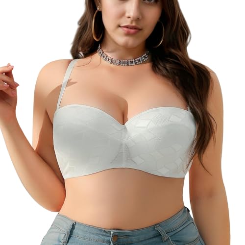 Gyios BH Frauen In Der Plusgröße Von Push Up Balconette Bra Demi Halbe Cup Unterdrahtet Bralatte-weiß-105e Gyios BH Frauen In Der Plusgröße Von Push Up Balconette Bra Demi Halbe Cup Unterdrahtet Bralatte-weiß-105e von Gyios
