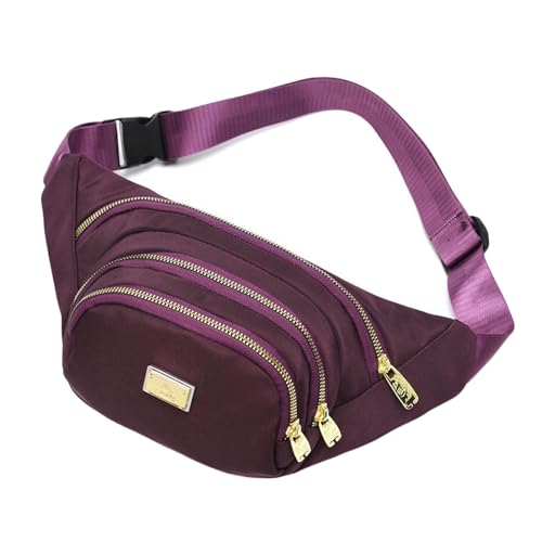 Gyios Damen-Umhängetaschen Mehrkompartimentbeutel Mit Großer Farbnylon-stoffbrieftasche Mit Großer Kapazität- Purple von Gyios