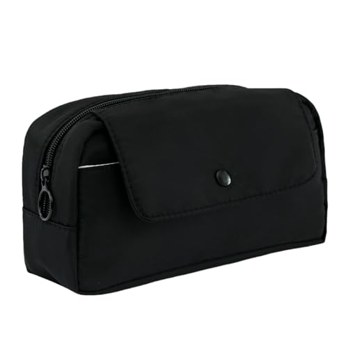 Gyios FedermäPpchen 2 Stück Große Kapazität Bleistift Fall, Ästhetische Zurück Zur Schule Fall Für Make-up Tasche Und Schreibwaren Organizer-schwarz von Gyios