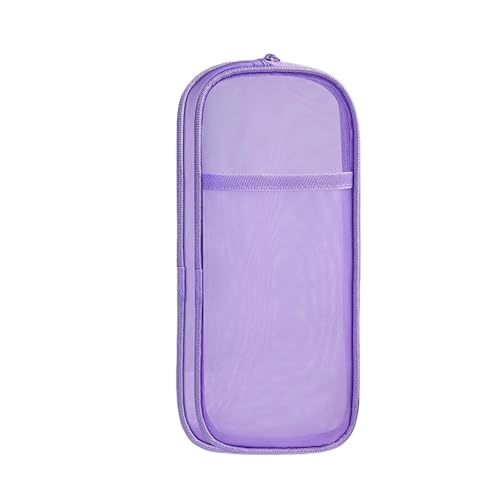 Gyios FedermäPpchen 3 Pack Transparente Mesh -prüfungsstift -Fall Mit Fächern Für Mädchen, Schulbüro -College -Studenten-violett von Gyios