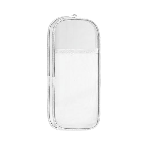 Gyios FedermäPpchen 3 Pack Transparente Mesh -prüfungsstift -Fall Mit Fächern Für Mädchen, Schulbüro -College -Studenten-weiß von Gyios