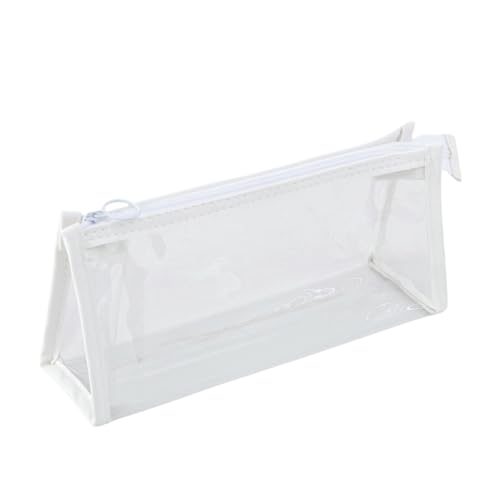 Gyios FedermäPpchen 5 Pcs Clear Bleistiftfall Für Die Prüfung Großer Kapazität Bleistift Fall Klar, Transparente Stiftbox-weiß von Gyios