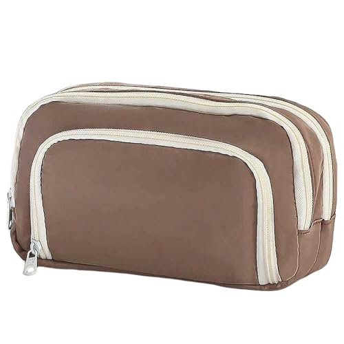 Gyios FedermäPpchen Große Kapazität Bleistift Fall Pen Tasche Beutel Mit 3 Fächer Schreibwaren Organizer Für Teenager Mädchen-Kaffee von Gyios