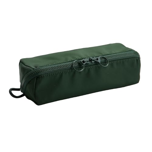 Gyios Mäpchen Solid Color Pen Case Große Kapazität Studenten Schreibwarenpench-dunkelgrün-19,5 * 5 * 5 cm von Gyios