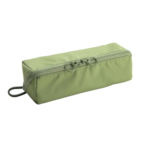 Gyios Mäpchen Solid Color Pen Case Große Kapazität Studenten Schreibwarenpench-grün-19,5 * 5 * 5 cm von Gyios