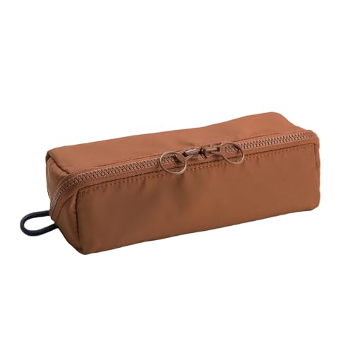 Gyios Mäpchen Solid Color Pen Case Große Kapazität Studenten Schreibwarenpench-rot-19,5 * 5 * 5 cm von Gyios