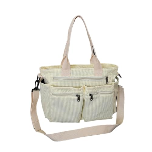 Gyios Schultertasche Damen Cord -frauentasche Einfache Frauen Schulter -messenger -tasche Frauenhandtasche-weiß von Gyios