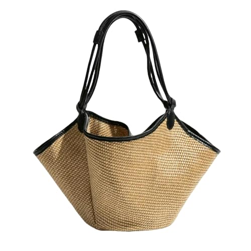 Gyios Schultertasche Damen Drawschnell -eimer -verbundtaschen Für Frauen Designer Handtasche Geldbörse In Freizeitstroh Stroh Weave Beach Schulter-als Foto von Gyios