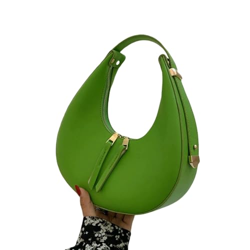 Gyios Schultertasche Damen Halbmond-unterarmtasche Für Frauen Umhängetasche Herbst Winter Crossbody Body Mode-achselhilfe Und Geldbeutel-grün-24x7x12cm von Gyios